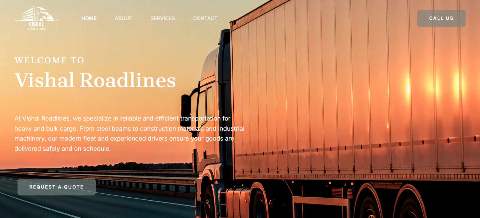 Vishal Roadlines website preview