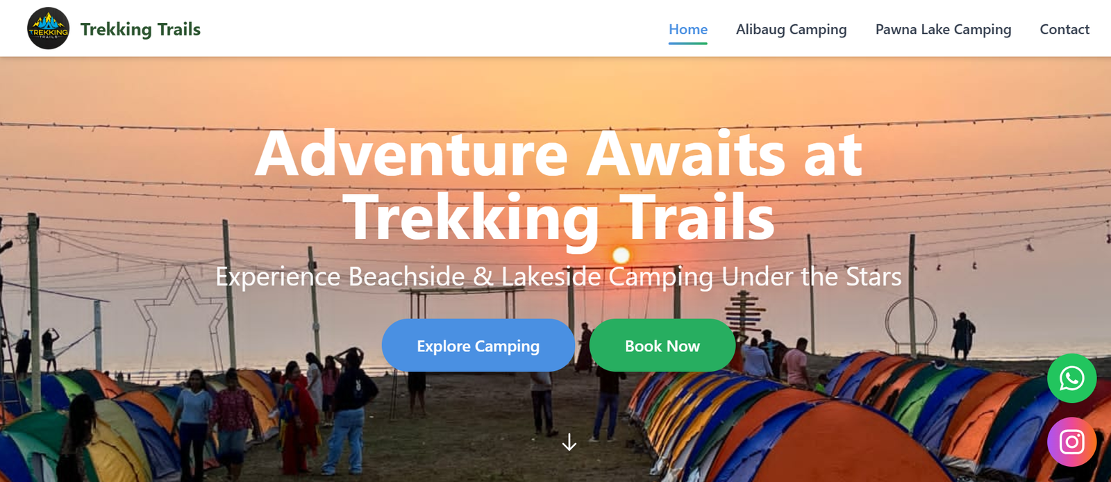 Trekking Trails website preview